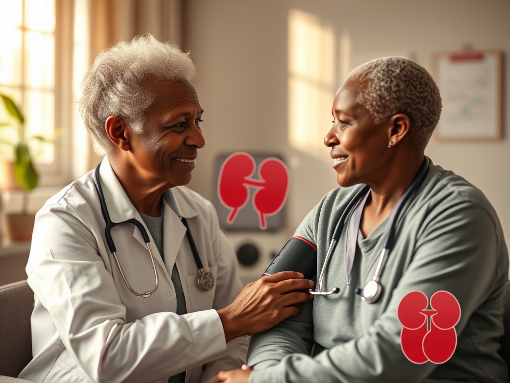 Picha ya mzee akipokea Matibabu ya presha